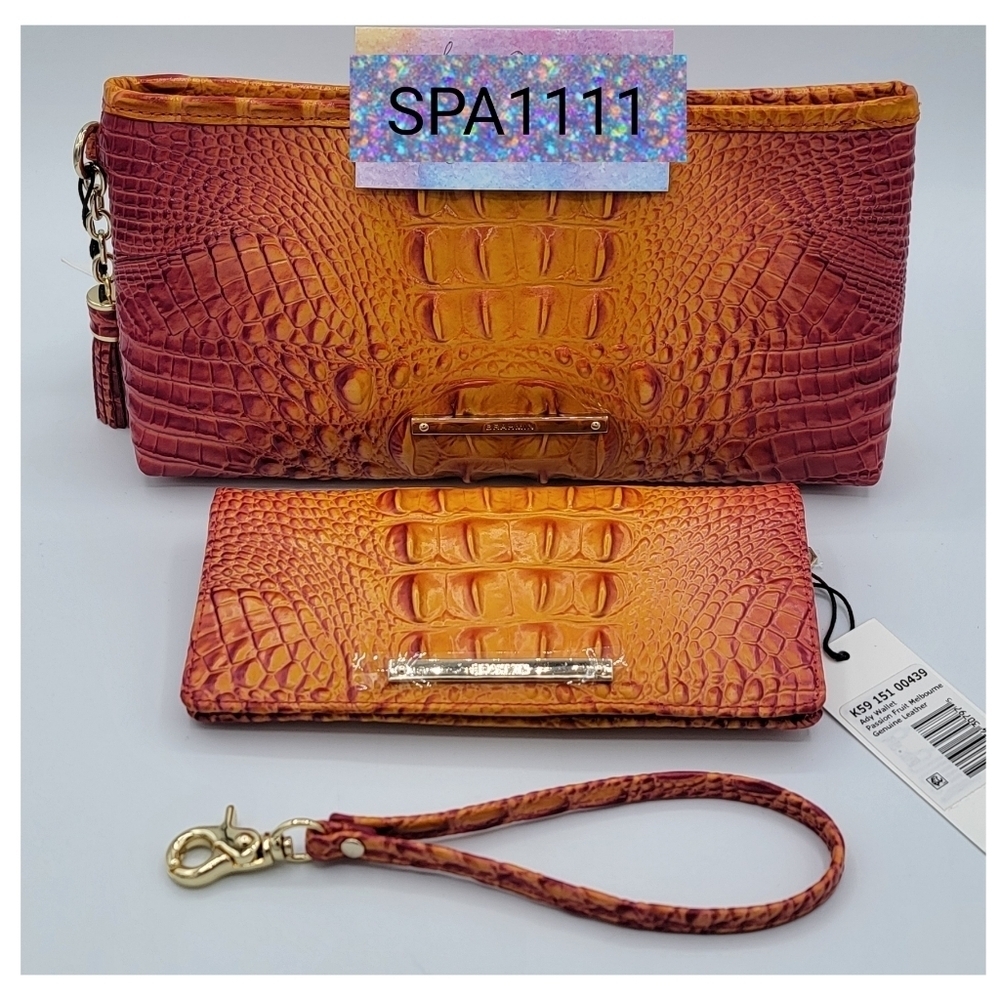 Brahmin Passion Fruit Kayla Clutch & Ady Wallet NEW